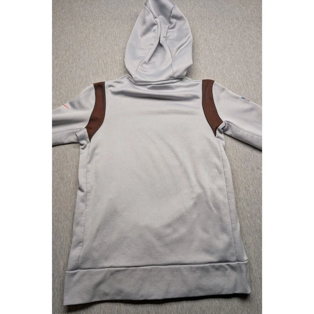 Cleveland Browns Gray NIKE On-Field BIG HELMET Hoodie Sweatshirt SZ XS Dri-fit